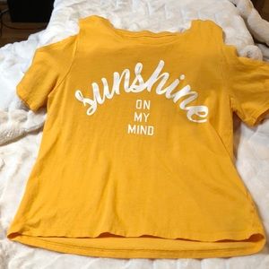 Old Navy cut our shoulder t shirt